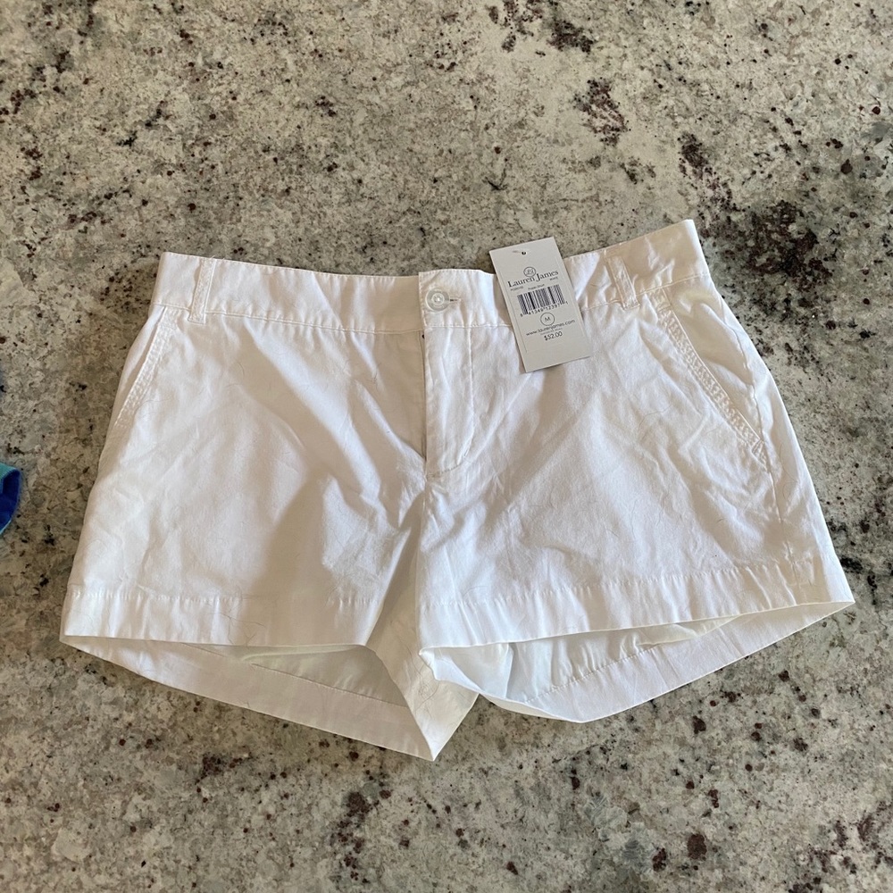 Lauren James White Shorts